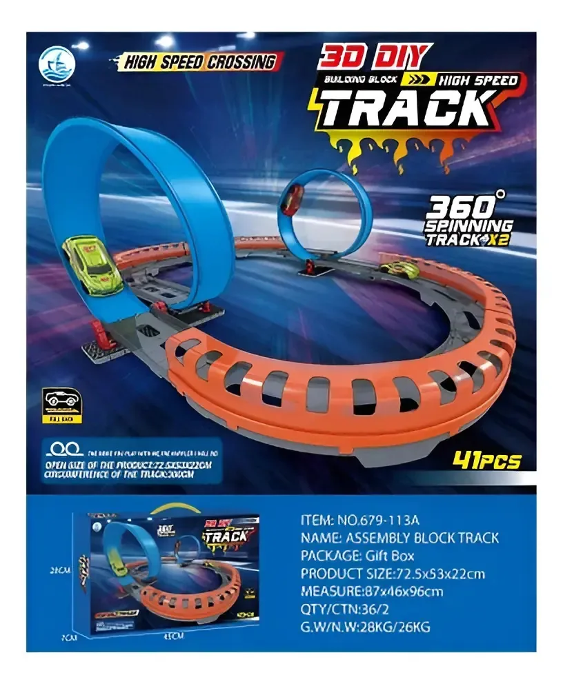 Track Car Track 360 X2 fica laranja