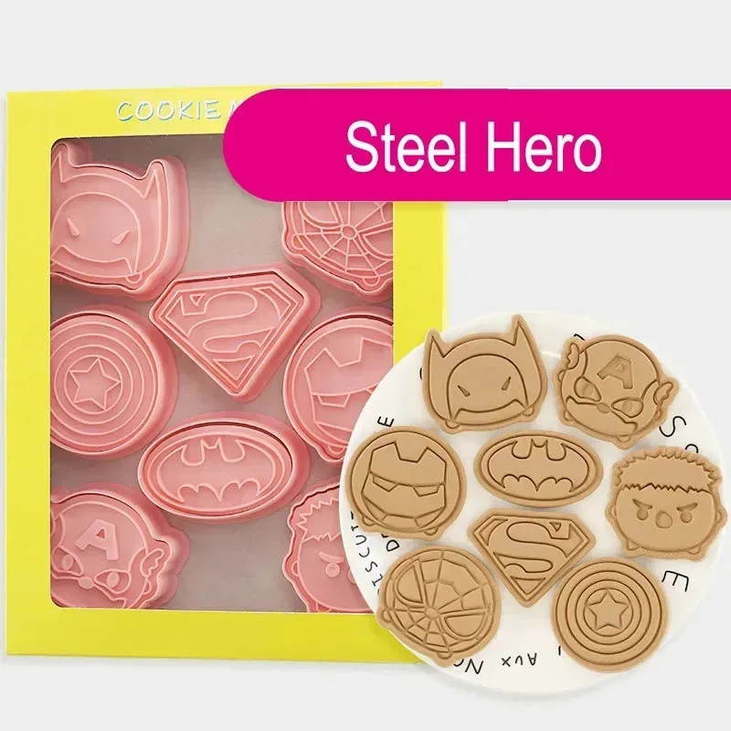 Conjunto de cortadores variáveis de fondant Seal Avengers e cortadores de biscoitos