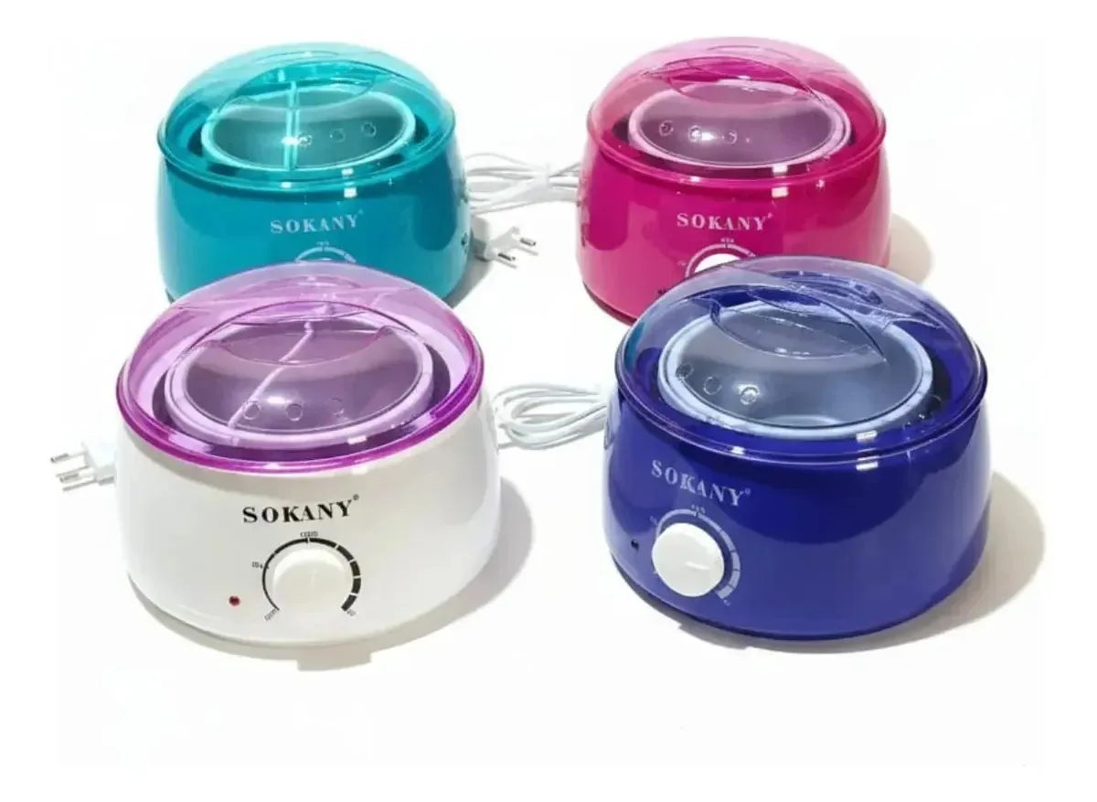 Aquecedor de cera depilatório Sokany + Cera + 10 bastões azuis
