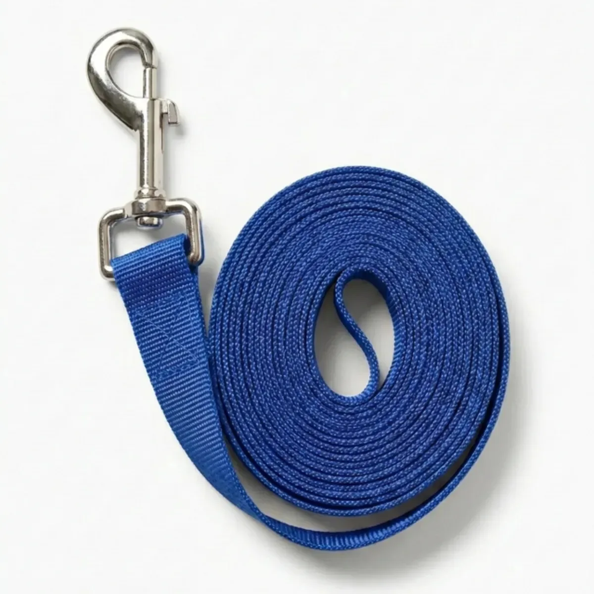 Cabresto único de nylon AU GALOP com mosquetão para manejo de focinheiras e cavalos - cor azul