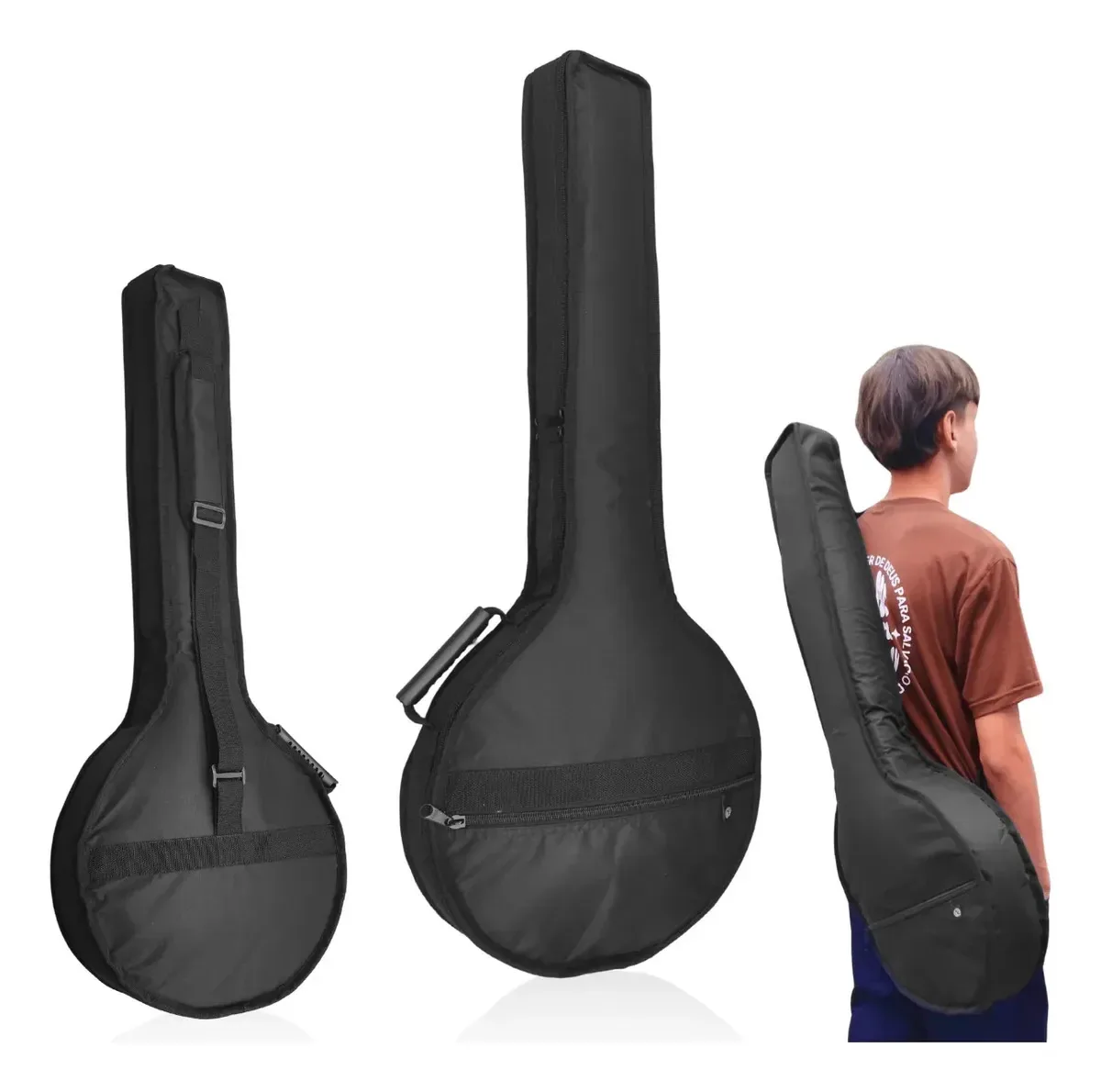 Capa Bag Banjo Americano Extra Luxo Impermeável Acolchoada Preto