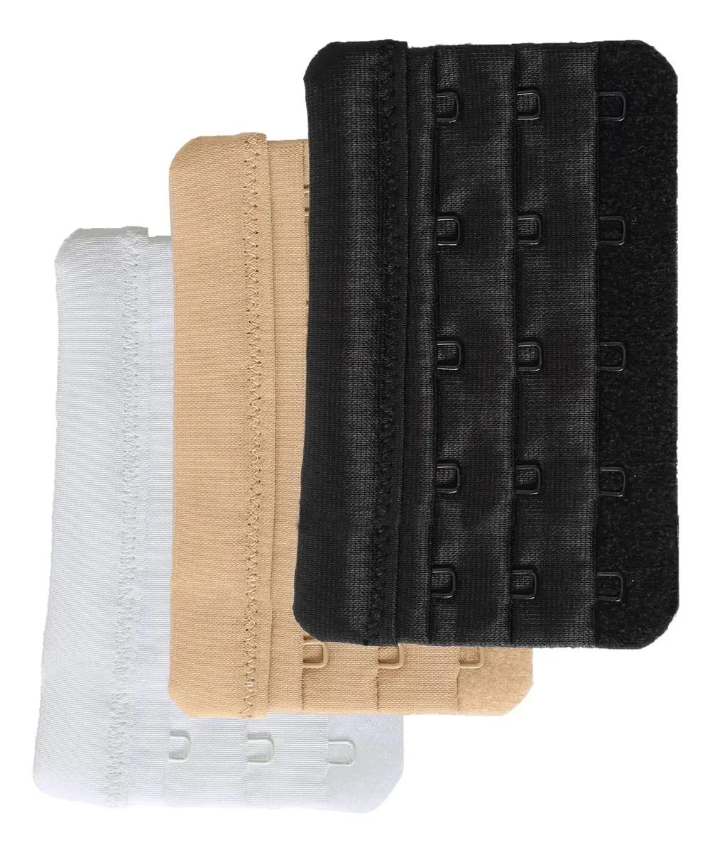 Extensor de sutiã feminino Magicmode, 5 ganchos, extra. Preto, bege, branco