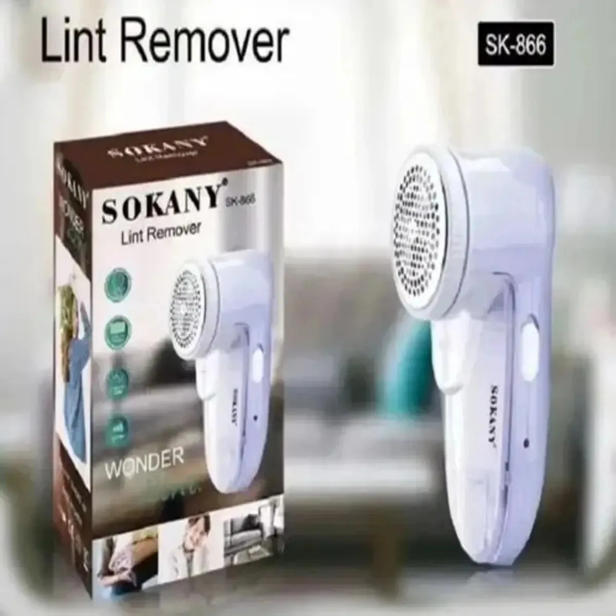 Removedor de fiapos elétrico recarregável Sokany