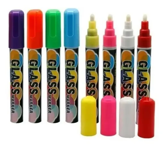 Lápis marcador Fluo Whiteboard Led Blackboard Pack 8 cores