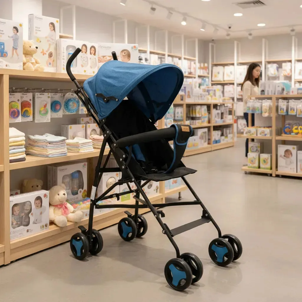 Carrinho de passeio Stephany Confety World Jst820 azul marinho Ng Cane