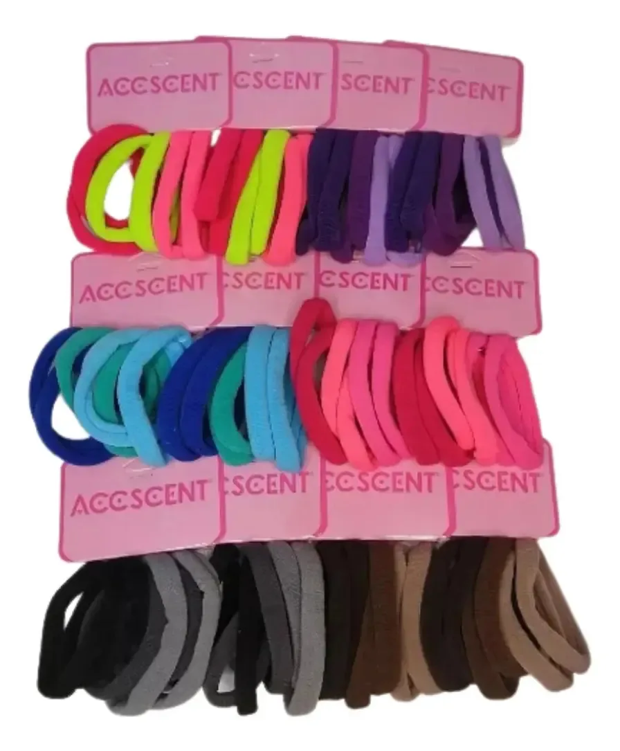 72 coletes de borracha elástica variados, cabelo, trança feminina, cor azul 2