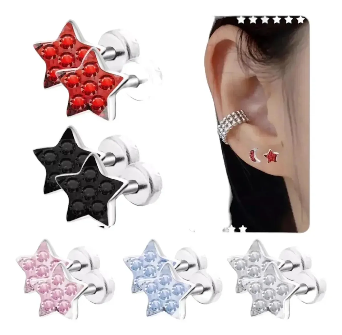 Abridores de anel cirúrgico, Star Edge, prata, anel cirúrgico, vermelho