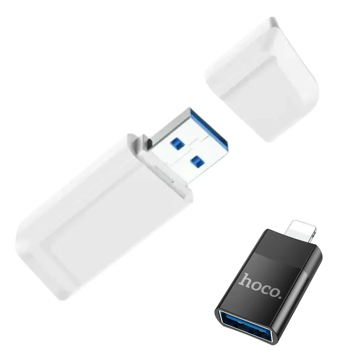 Adaptador Pendrive + de 64 Gb para iPhone 3.0 Branco Hoco Ud11 Branco 64 GB