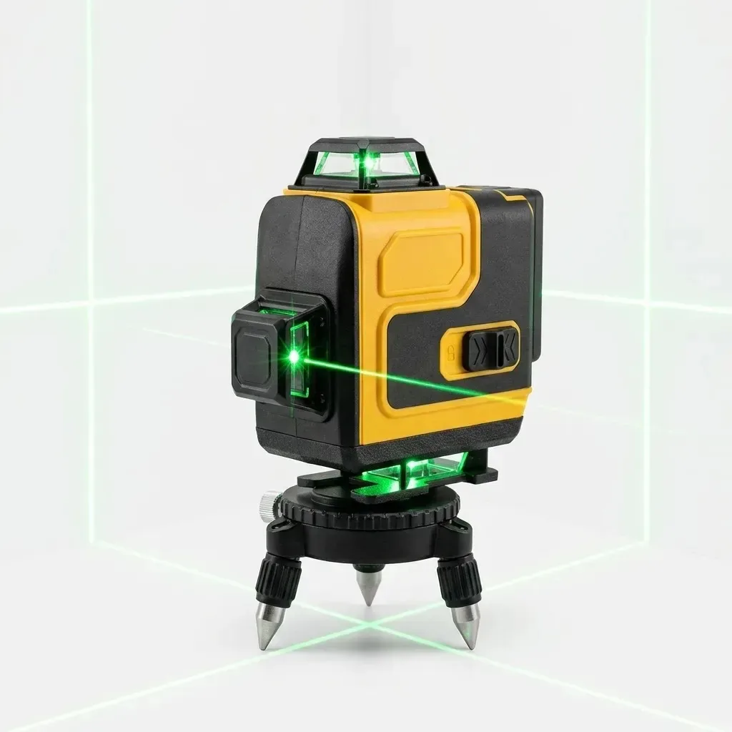 Conjunto profissional de níveis de laser verde IP54, 2 baterias, controle remoto, medição de nivelador, alta precisão, trabalho de construção vertical horizontal, instalação de carpintaria,...