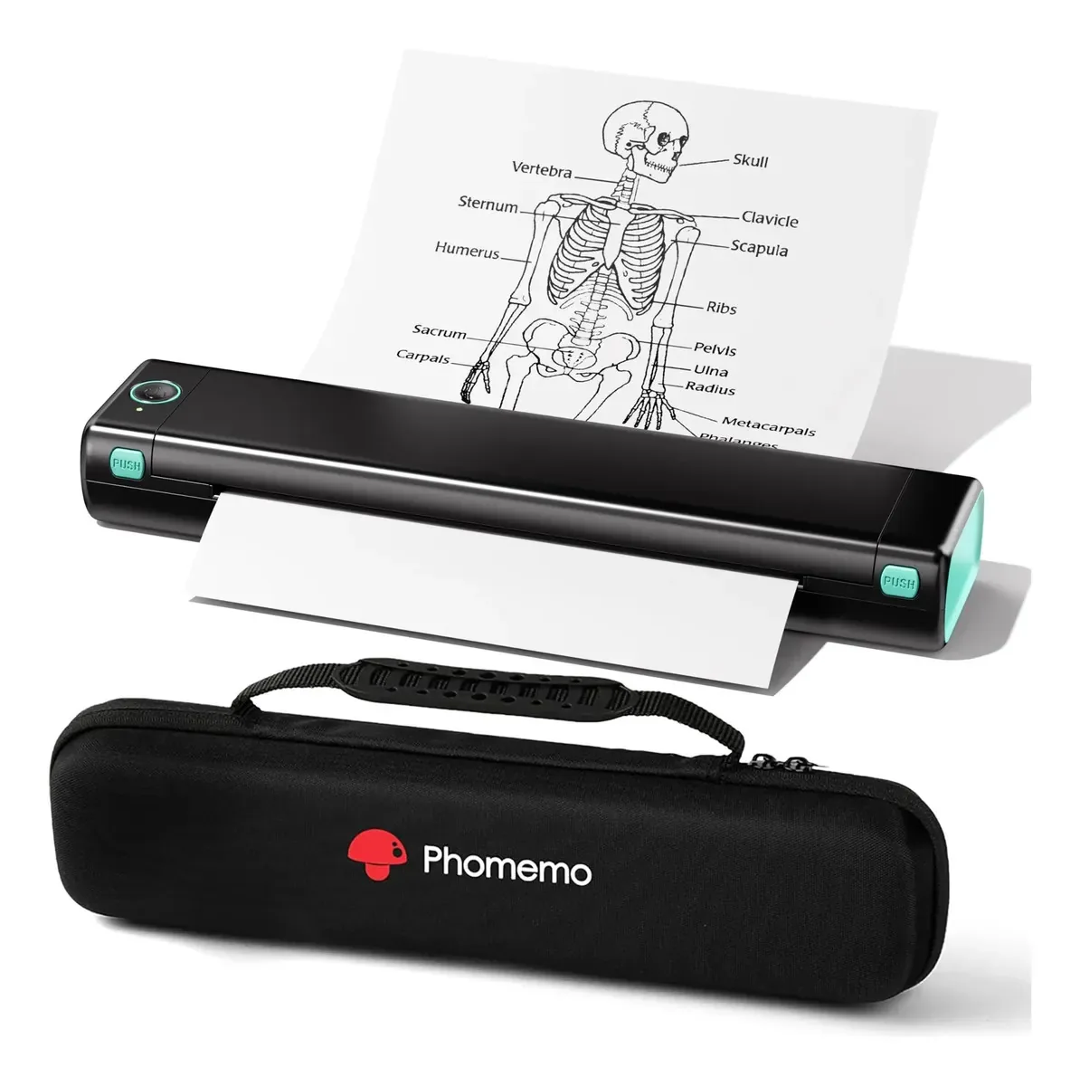 Impressora térmica portátil Bluetooth tamanho carta para viagens