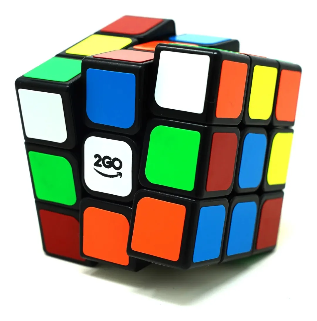 Cubo Mágico 2go 3x3x3 Tradicional Profissional Cuber Brasil Preto