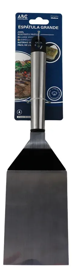 Espátula Inox Grande 30x8cm Para Confeitaria