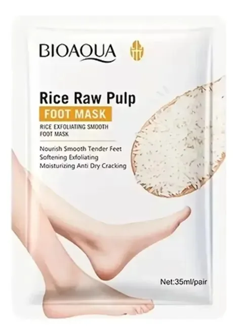 Máscaras esfoliantes hidratantes para pés Bioaqua Rice
