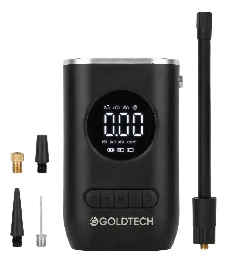 Inflador USB portátil recarregável, bicicletas, motocicletas, carros, outros pretos