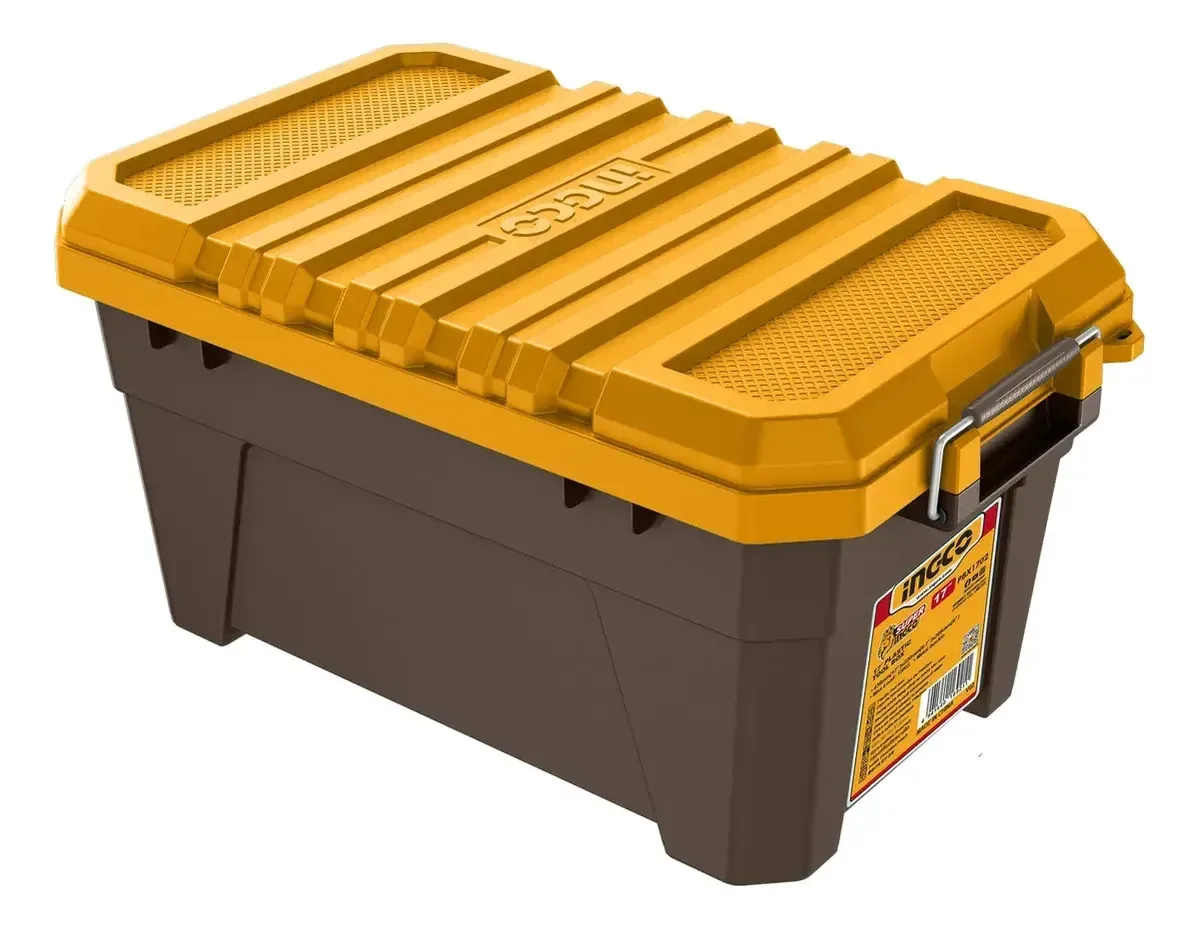 Caixa Ferramentas 45l Ingco Reforçada Resistênte Pbx2502 Laranja