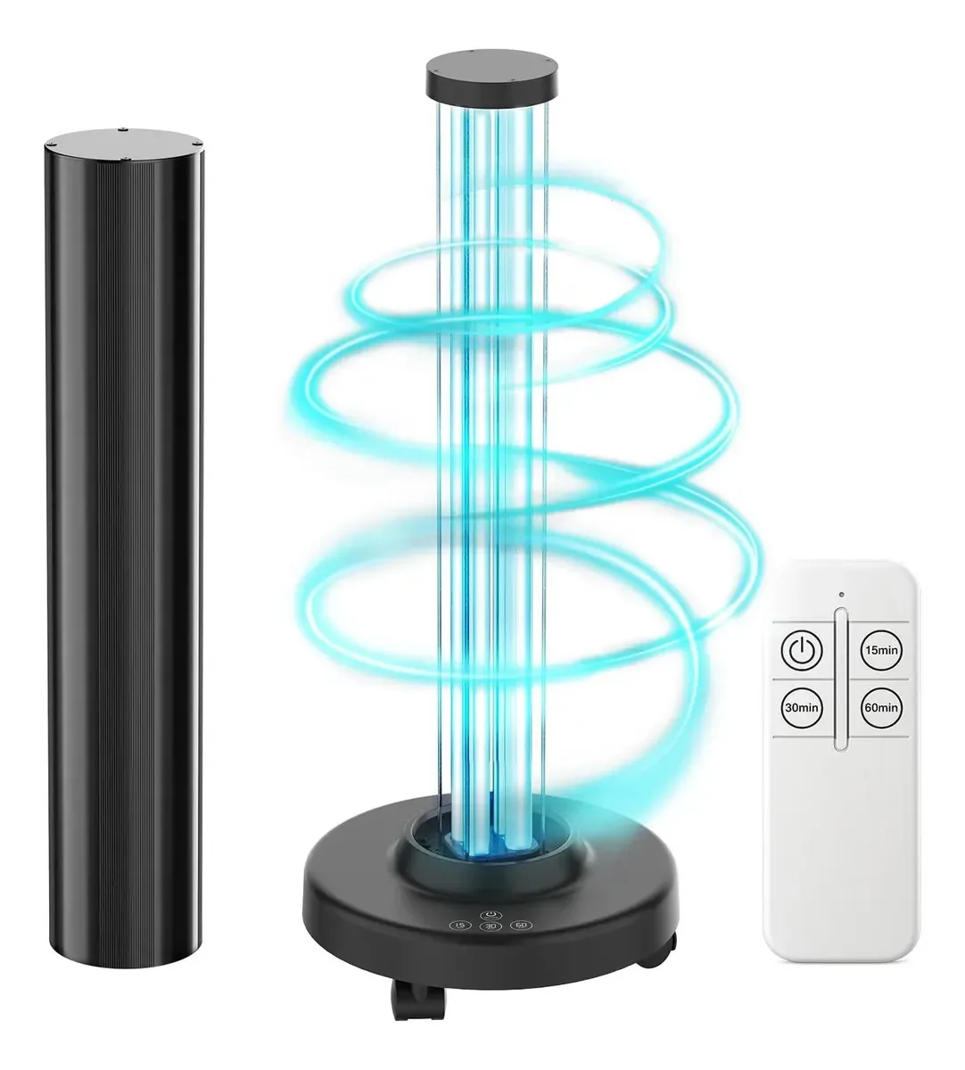 Carrinho de desinfecção UV-c portátil de 100W com controle remoto
