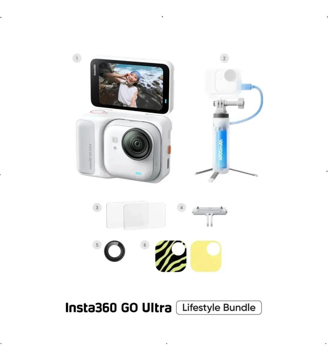 Camera De Acão Insta360 Go 4k Ultra Lifestyle Bundle Branco
