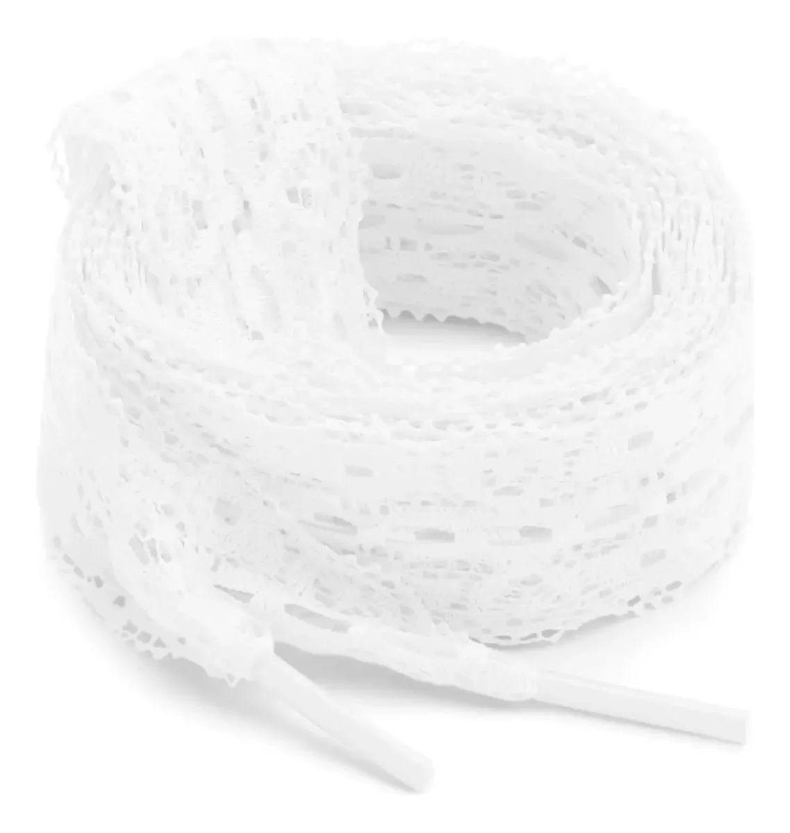 Cadarços de renda Wegoodzf: 2 pares de cores. 01 branco