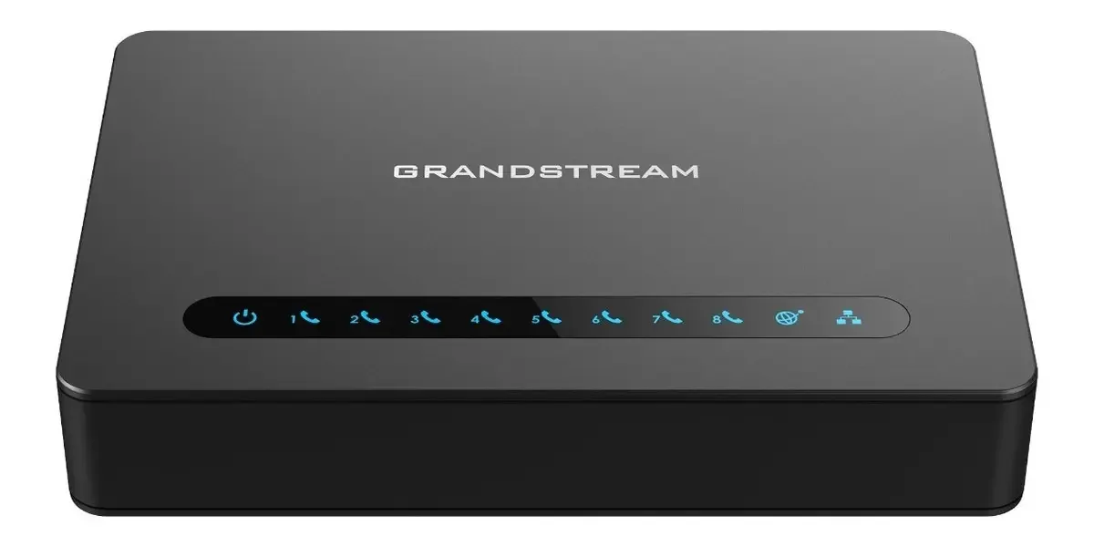 Gateway VoIP Grandstream ATA HT818 8 Portas FXS Roteador NAT Gigabit