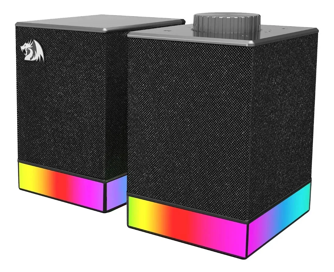 Caixas de Som Gamer Redragon Glyph 2.0 RGB Preto USB