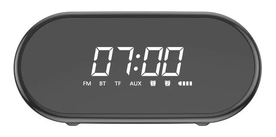 Alto-falante Bluetooth com relógio de rádio FM Encok E09 - Baseus Black