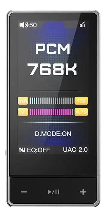 Fiio Qx13 - Dac e amplificador portátil Titanium Gold 900W