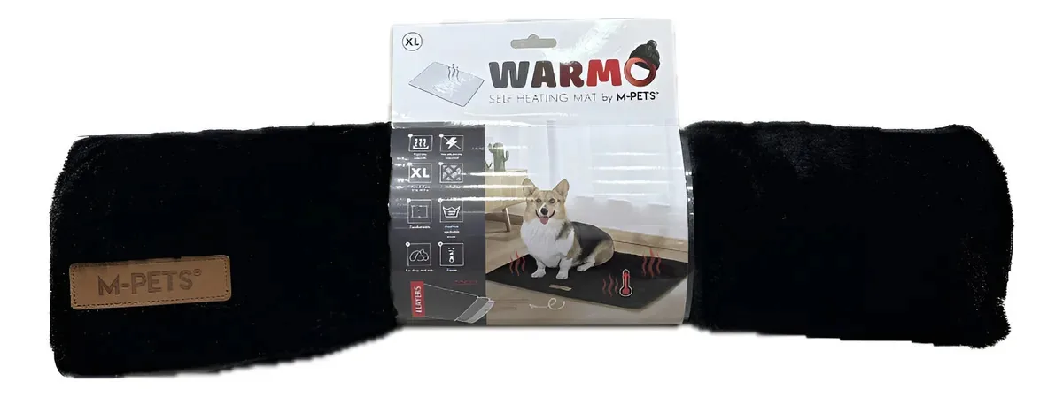 Manta térmica M-pets para cães e gatos sem eletricidade preta