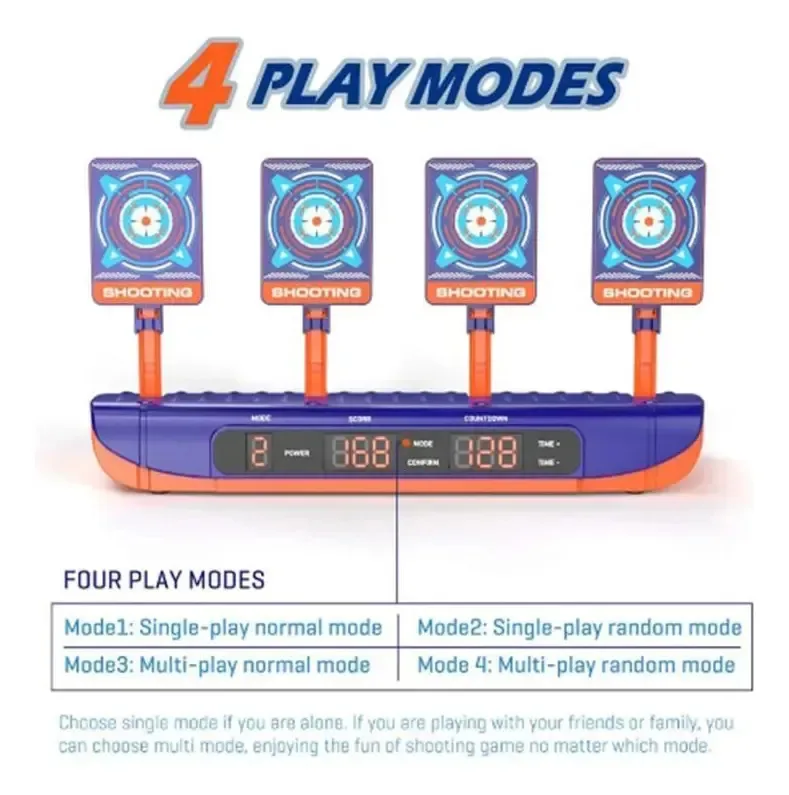 Brinquedo Tiro Ao Alvo Eletrônico E Automático Dardos Nerf