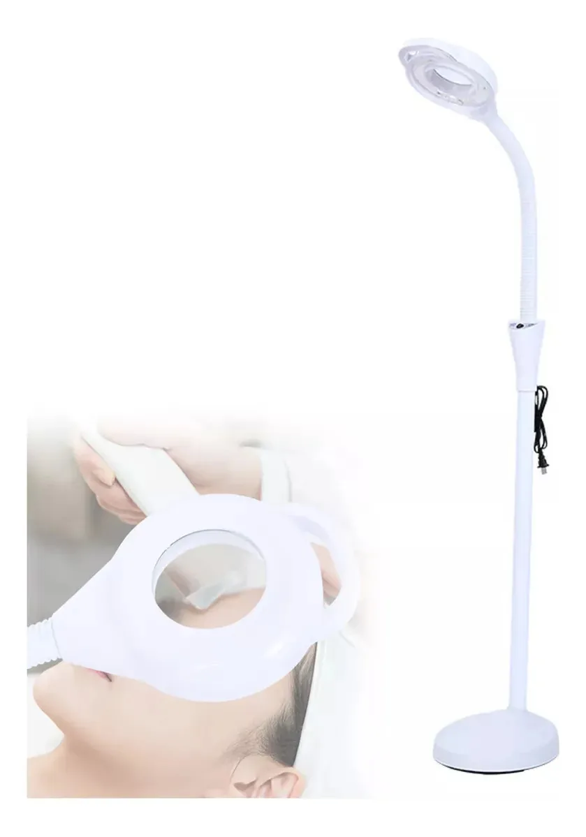 Lâmpada de aumento de luz LED com pedestal, cosmetologia/cílios