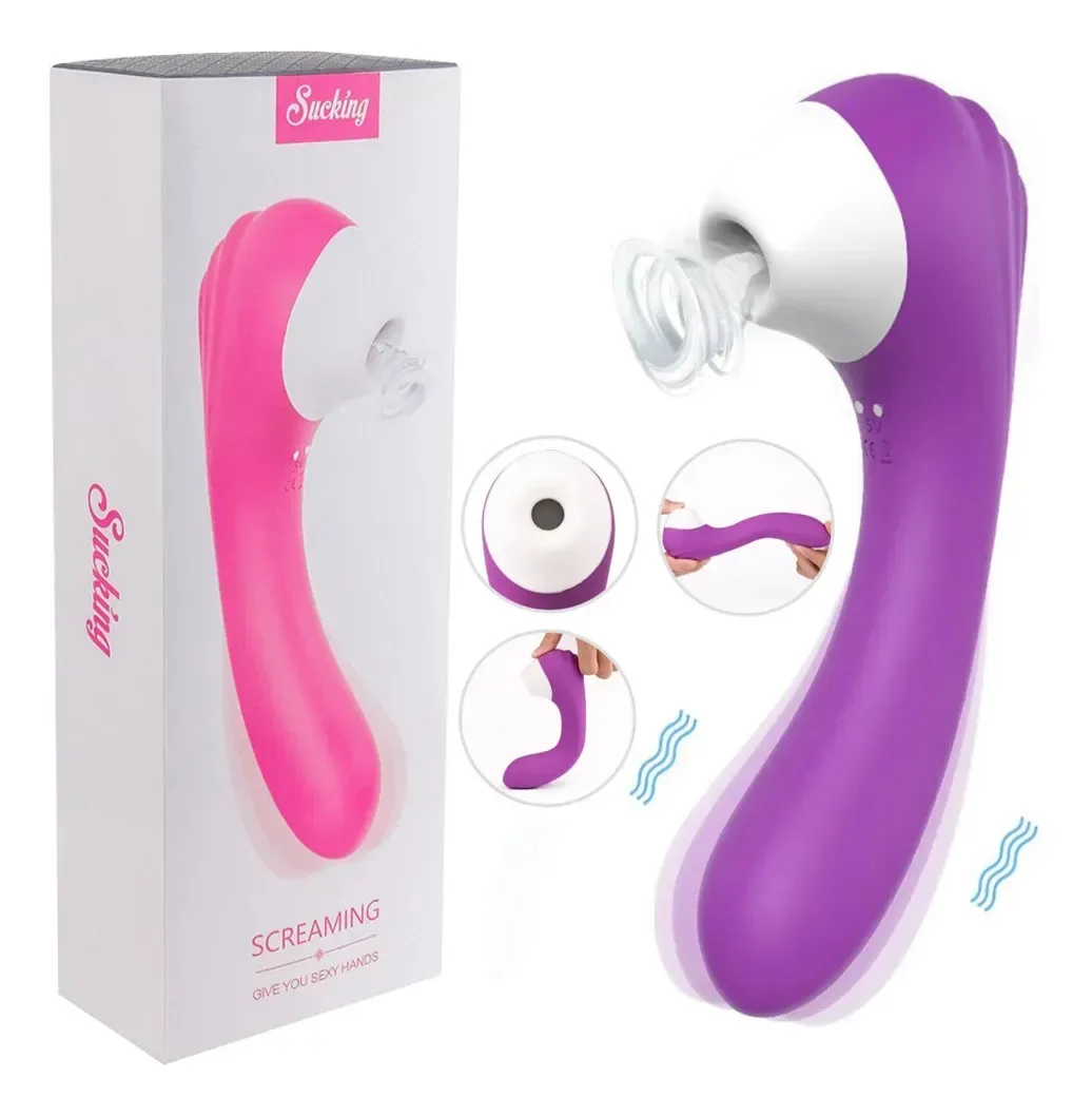 Vibrador Sugador De Clitóris Com Sucção Recarregável Roxo