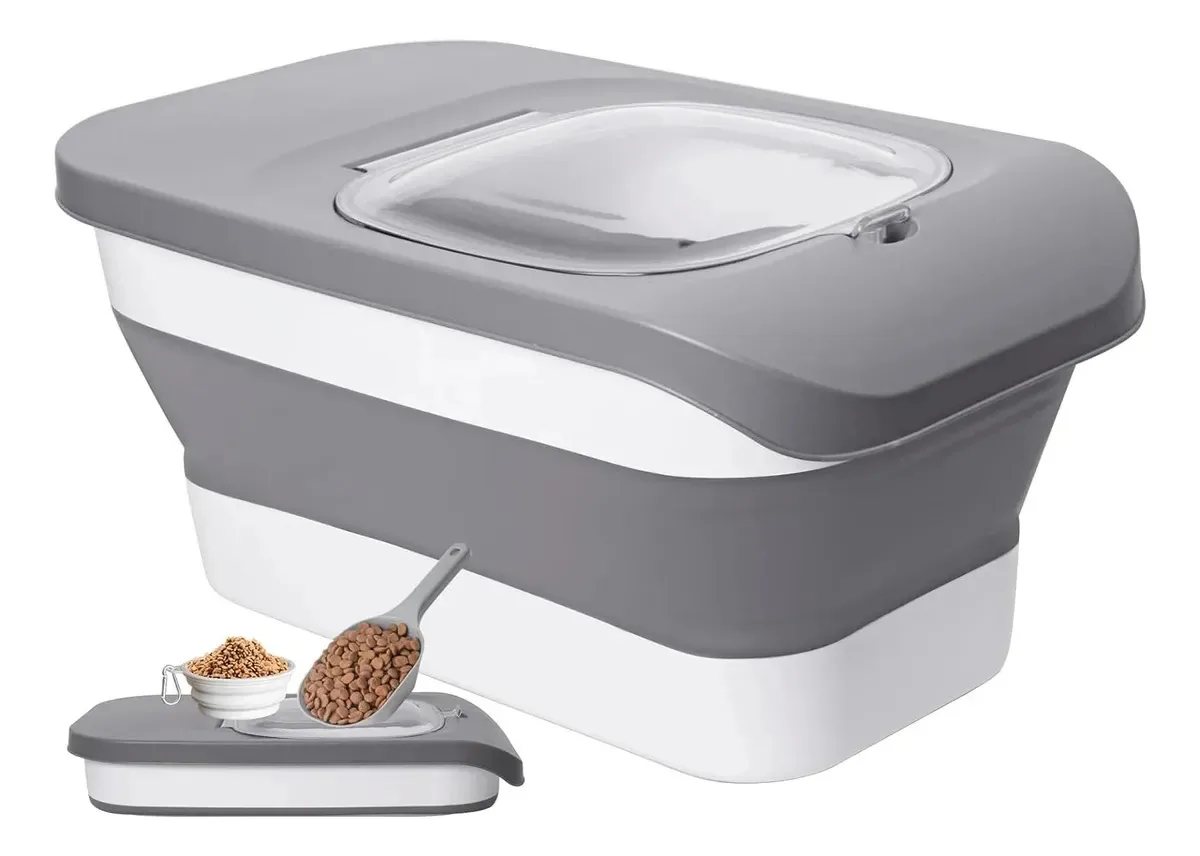 Recipiente dobrável de comida para cães Ddmommy