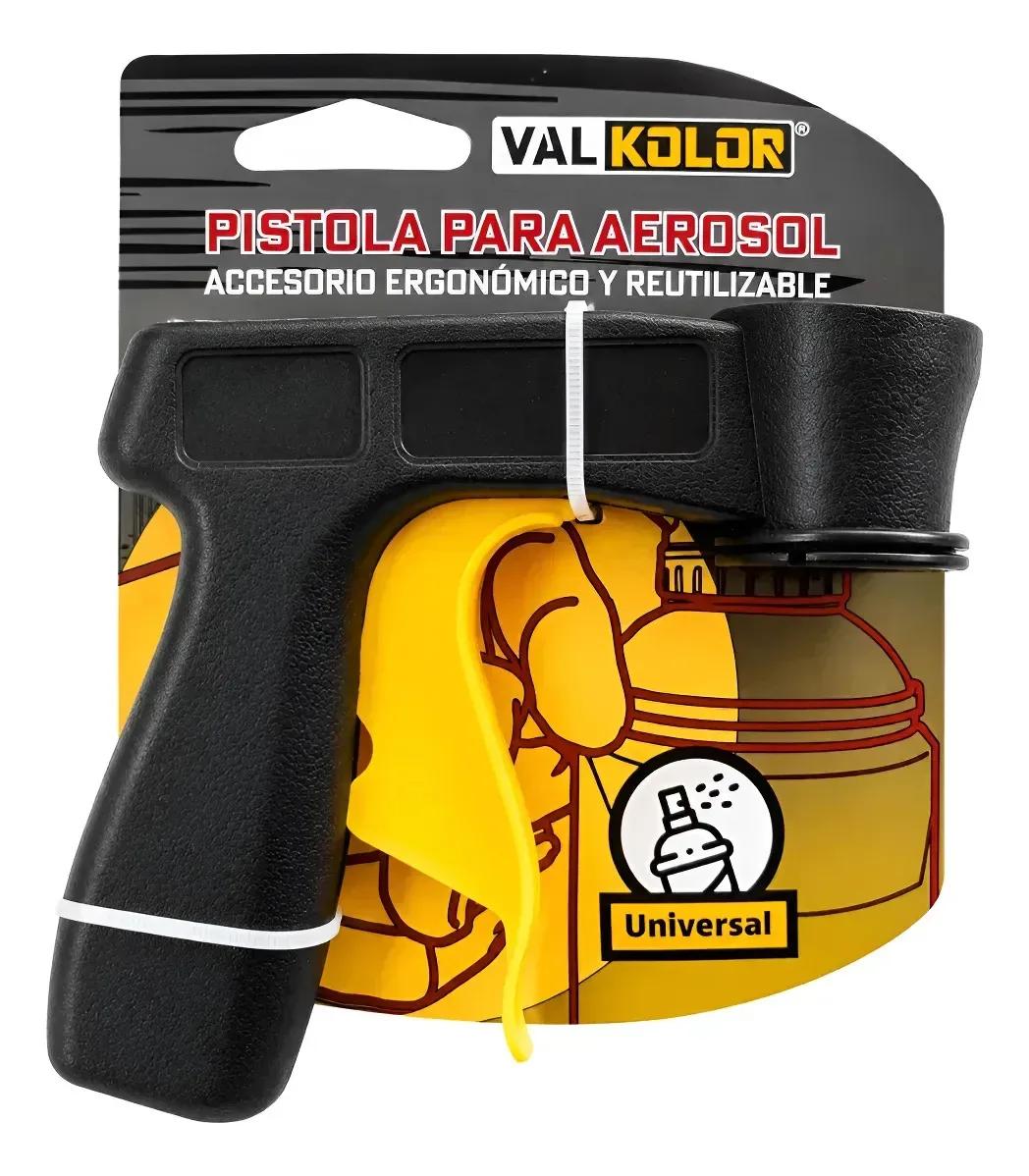 Pistola de pintura spray preta Valkolor