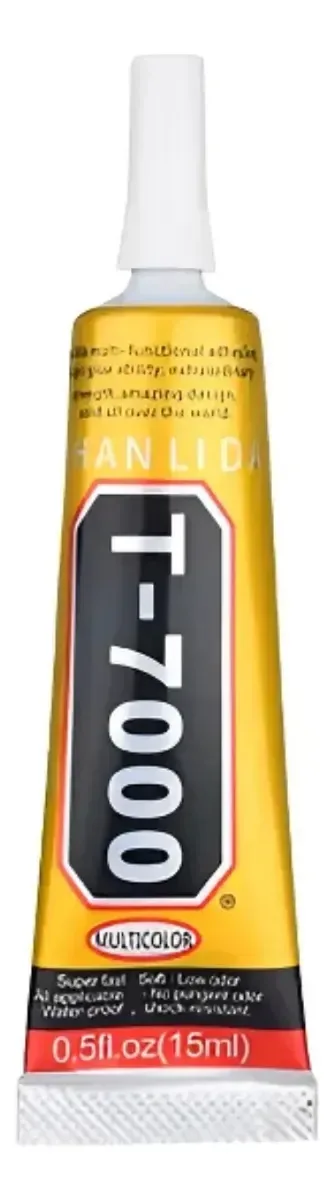 Cola para telas celulares Zhanlida T7000 15ml transparente preta