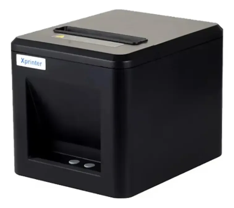 Impressora térmica de bilhetes USB+LAN Xprinter Xp-T80a preta de 80 mm