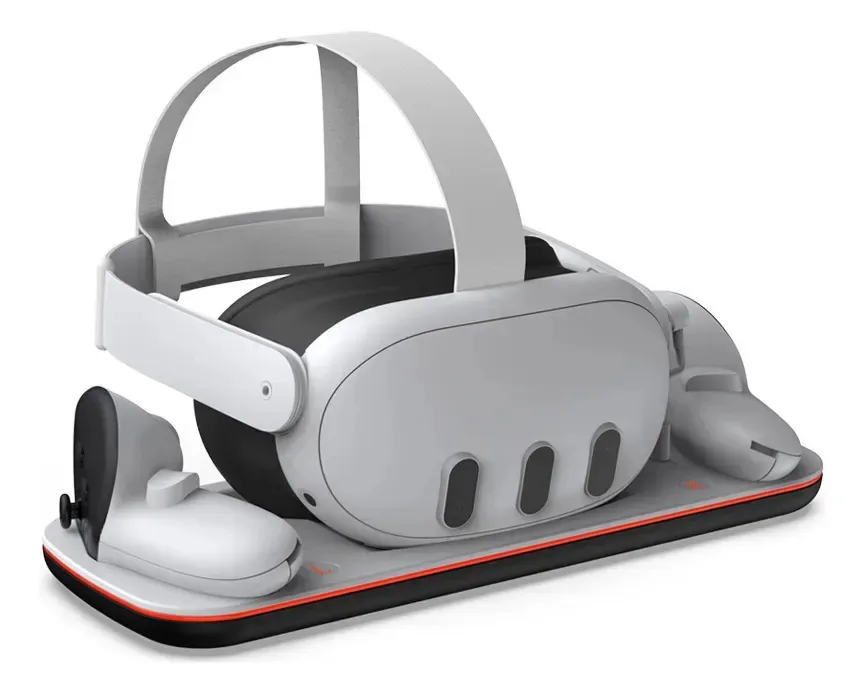 Base de carregamento Vr Double Ty-3880 com Metal Quest 3/3s branca