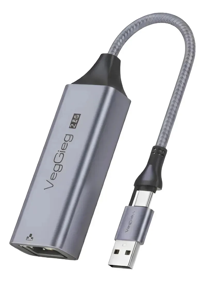 Adaptador Usb C para RJ45/OTG Usb 2.5g Veggieg de alta qualidade