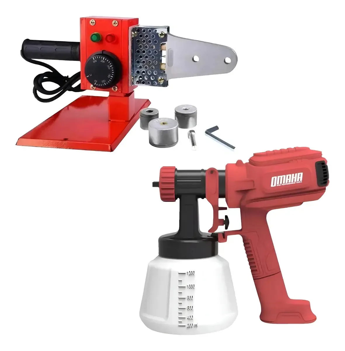 Combo de termofusão de 800 w+pistola de pintura de látex de 450 w