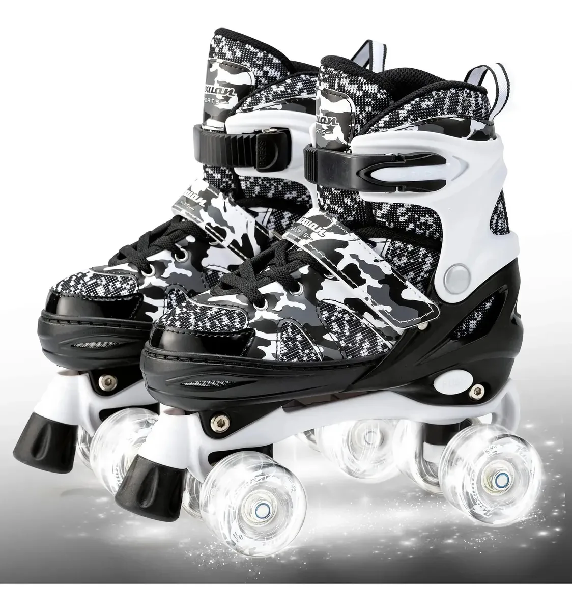 Kuxuan Skates Patins de camuflagem ajustáveis para crianças Y. S