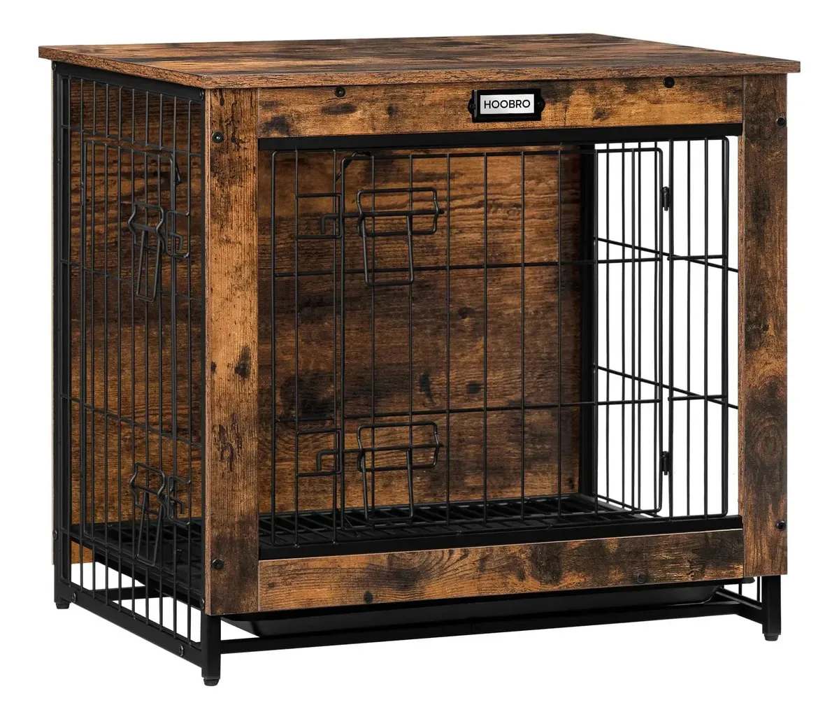 Móveis para gaiolas para cães, pequeno 25,5 Flea Kennel Negro