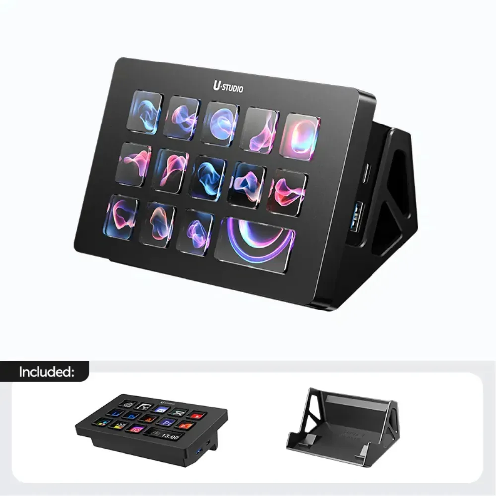 Controlador de Fluxo Ulanzi D200H e Hub 7 em 1 com 14 Teclas LCD e Carregamento PD 100W