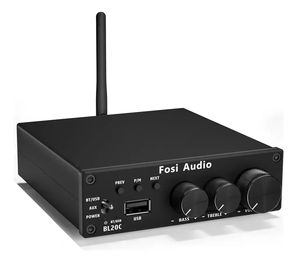 Amplificador estéreo Bluetooth preto Fosi Audio BL20c