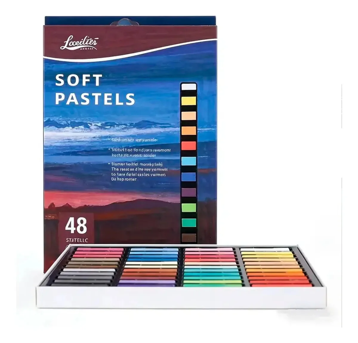 Pastéis macios, 48 cores diferentes, qualidade premium | Uffiziarts