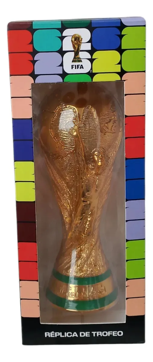 Réplica do troféu da Copa do Mundo 26, 14 cm, marca Fifa Gold