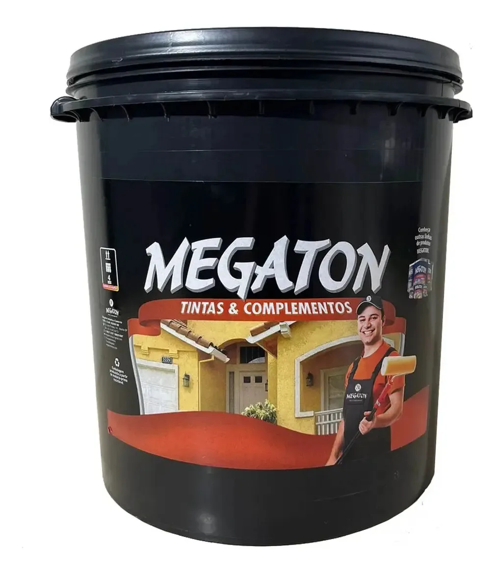 Massa Acrílica Branca Megaton 5kg Ambiente Externo E Interno