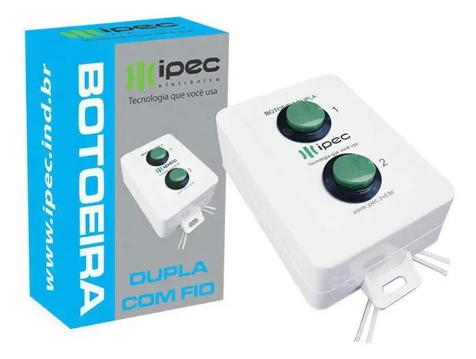 Botoeira Com Fio Dois Botões Automação