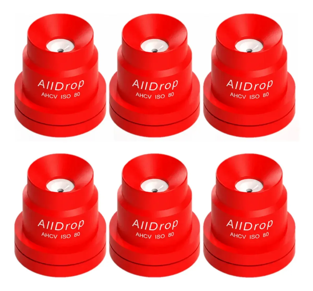 Kit 6 Bico Cone Vazio Pulverização Ahcv Vermelho