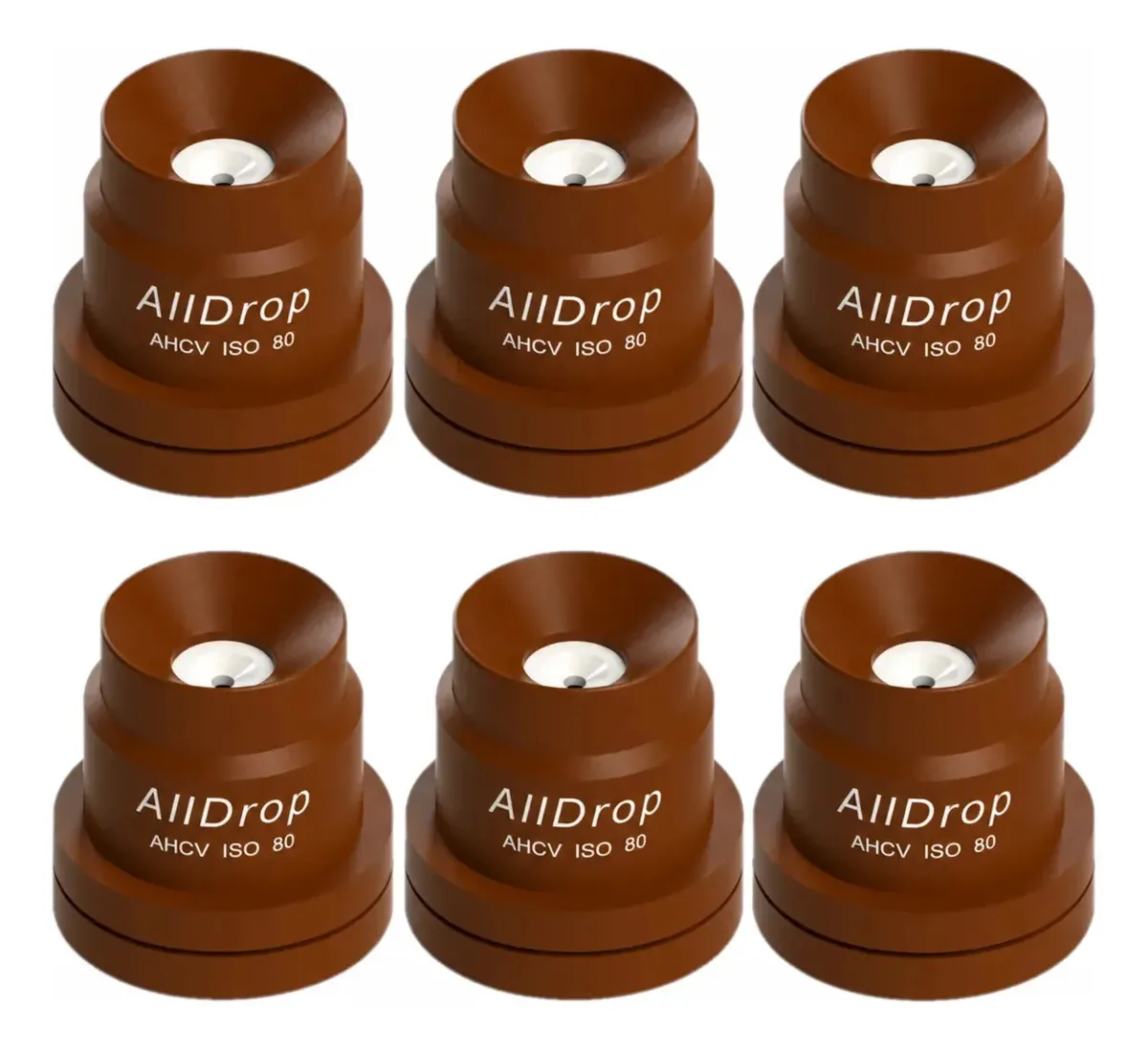 Kit 6 Bico Cone Vazio Pulverização Ahcv Marrom