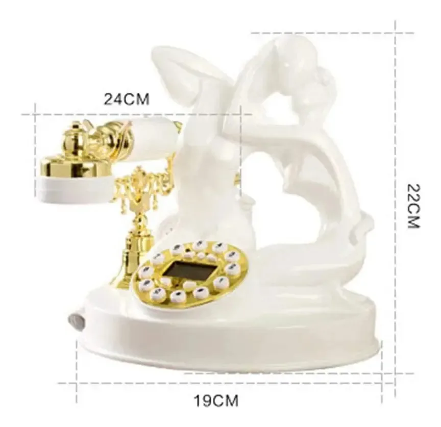 Telefone retrô vintage Nwkhrso, chave de silicone retrô europeia Wenwen, telefone antigo, simples, criativa, sala de estar, escritório, decoração de telefone fixo, b