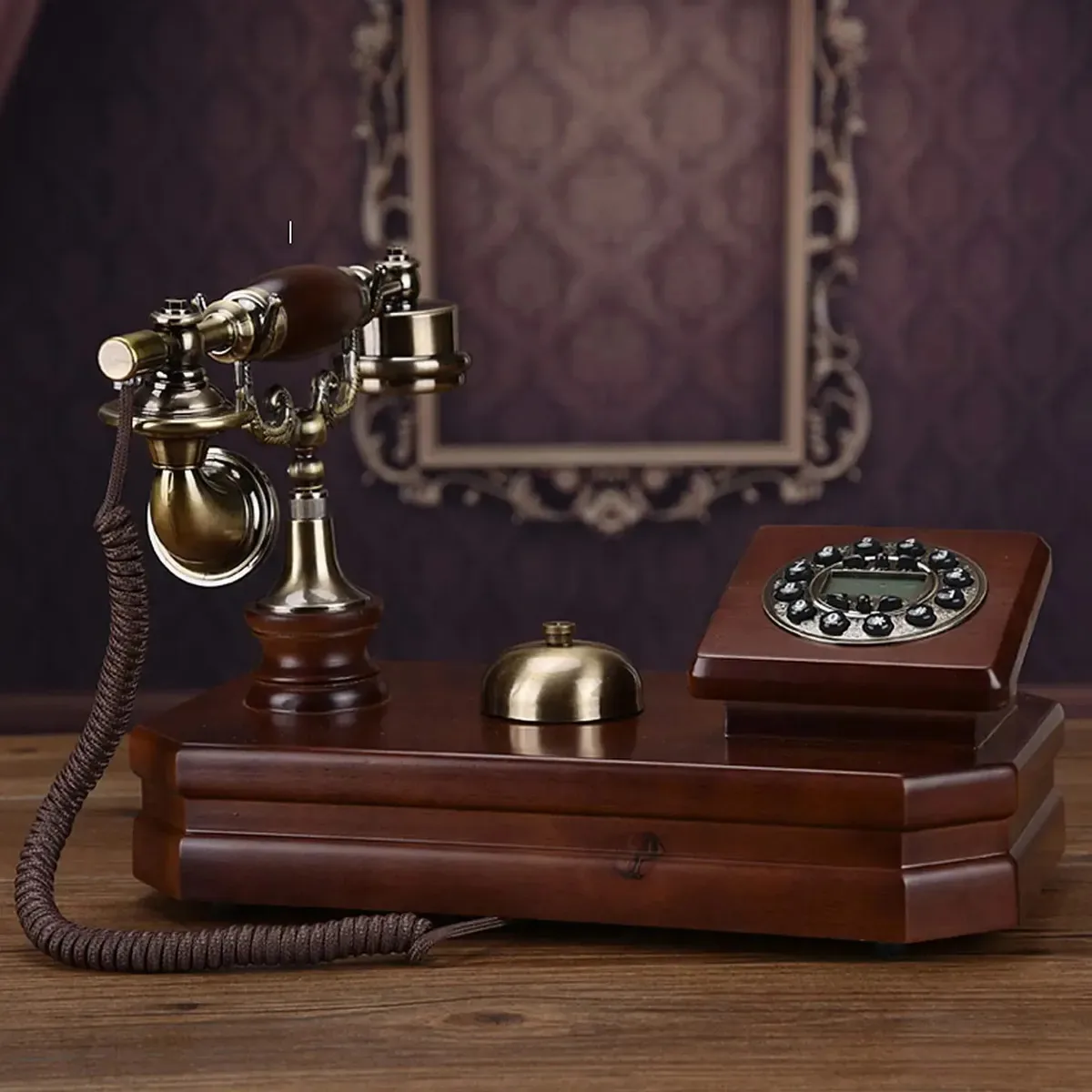 Telefone vintage Nwkhrso, telefone antigo, telefone fixo clássico europeu retrô, telefone com fio, telefone residencial para casa, escritório, hotel, etc.