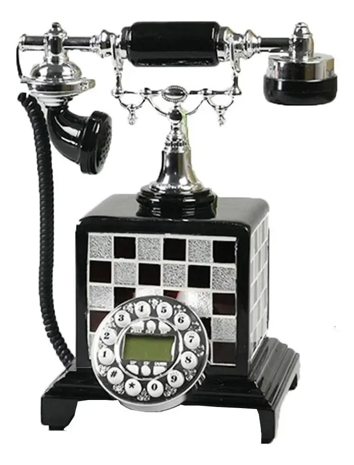 Telefone de imitação de resina de estilo vintage Nwkhrso, mostrador retrô antigo, para casa e escritório, decoração de sala de estar, maravilhoso